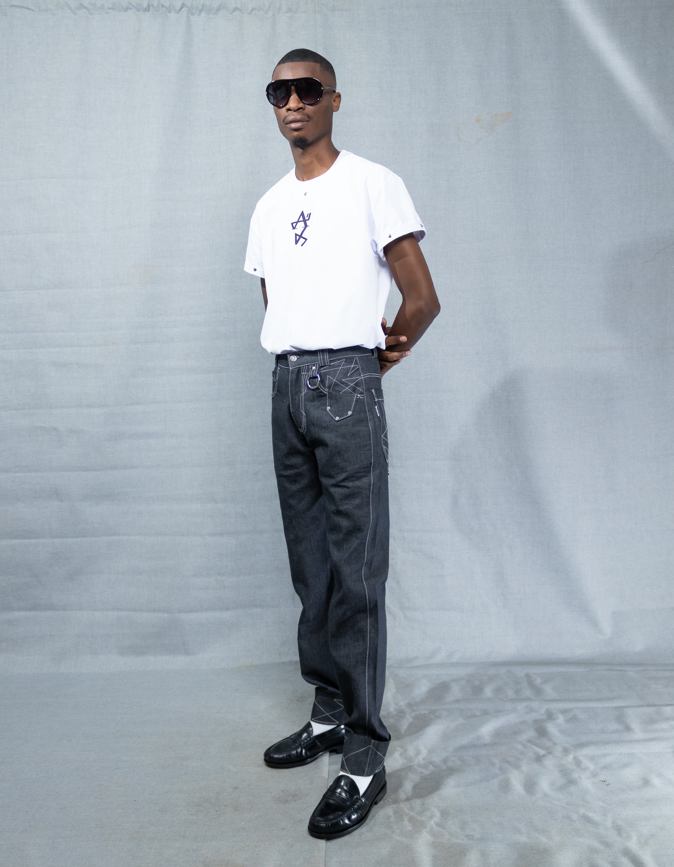 Signature Geometric Denim